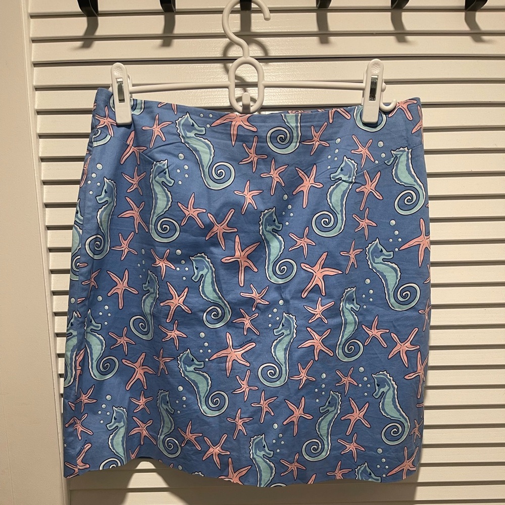Vineyard Vines Fully Lined Mini Women's SkirtPrinted Seahorse Starfish